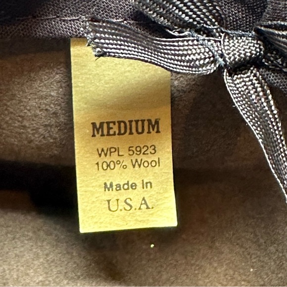 Lite Felt Wool Hat Size Medium USA Brown Tan Western Christy Coastal Cowgirl - Picture 7 of 13